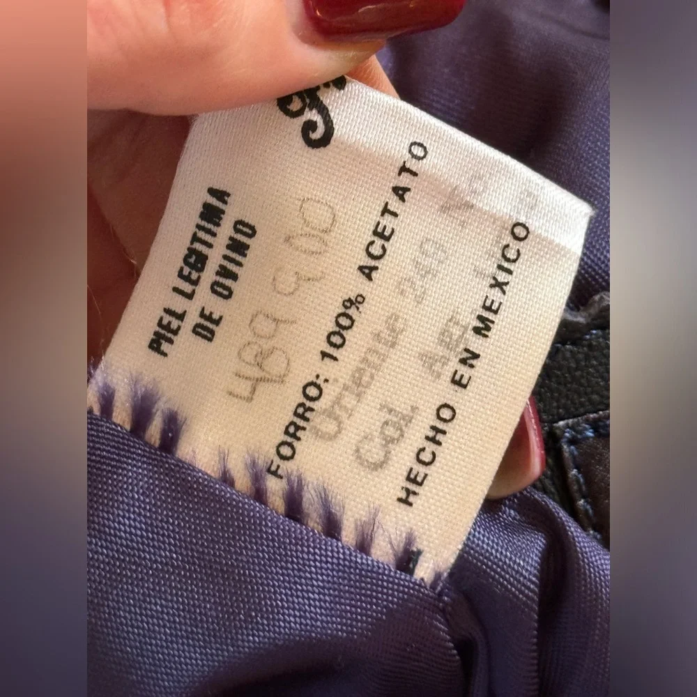 70s-80s Vintage Navy Blue Pierre Cardin Leather Skirt - Picture 8 of 11